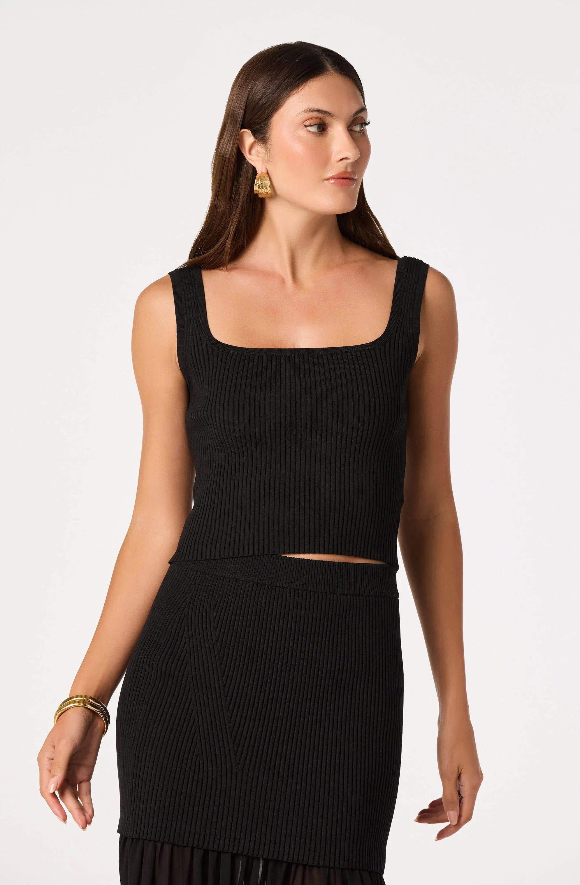 Inixyf Halie Ribbed Knit Sweater Tank