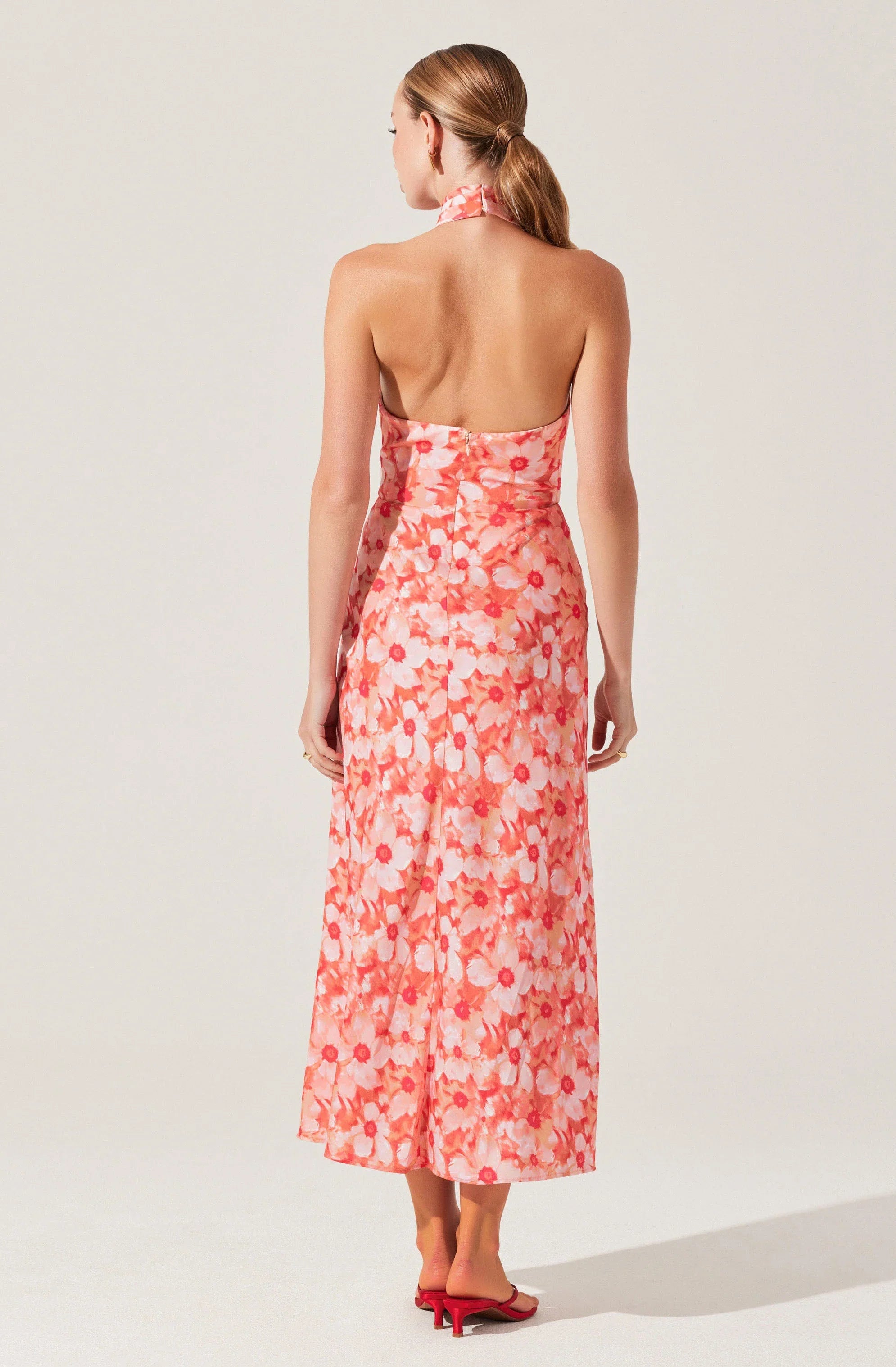 Lbruh Marissa Floral Halter Neck Midi Dress