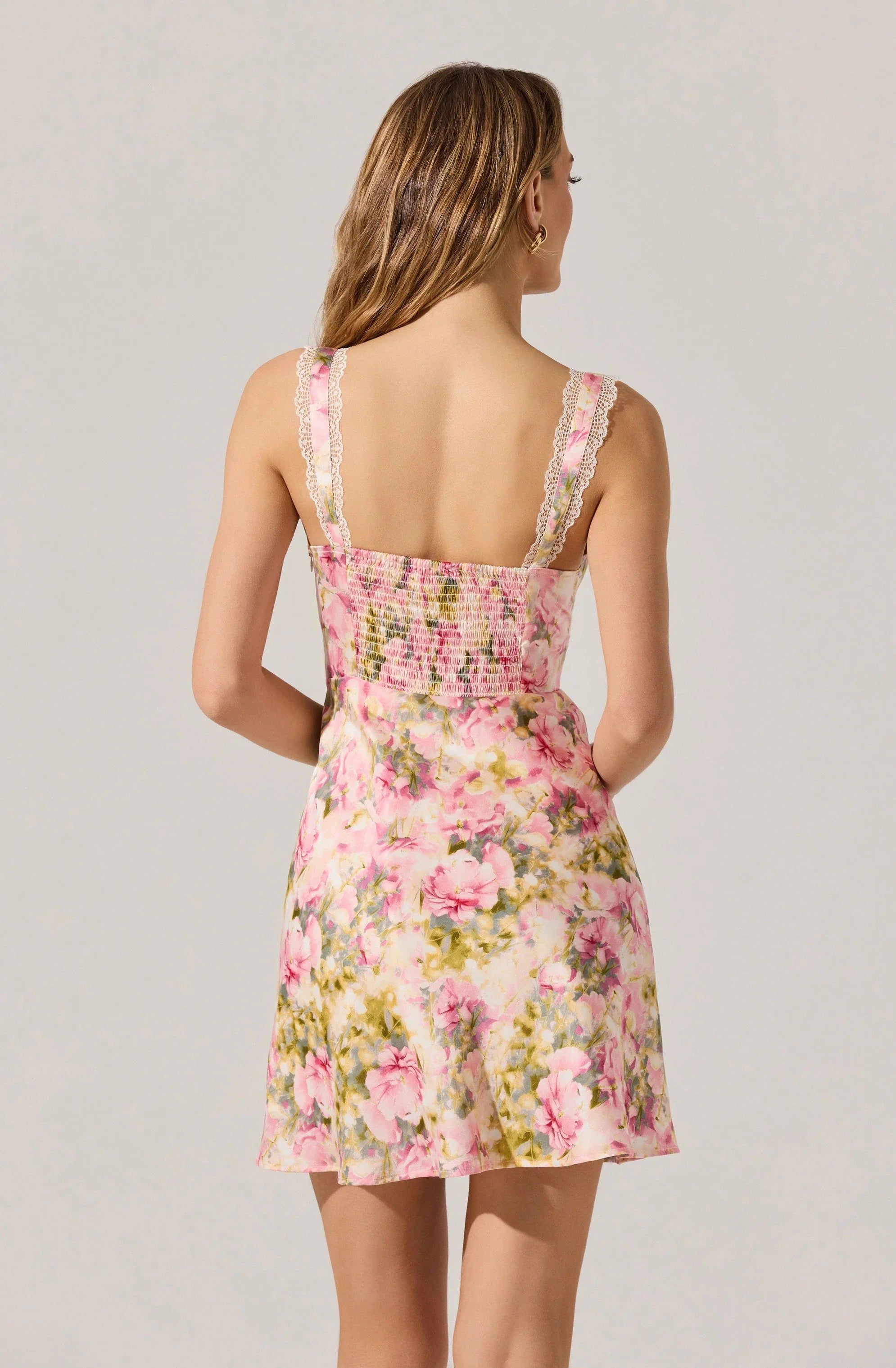 Lbruh Alva Satin Floral Mini Dress