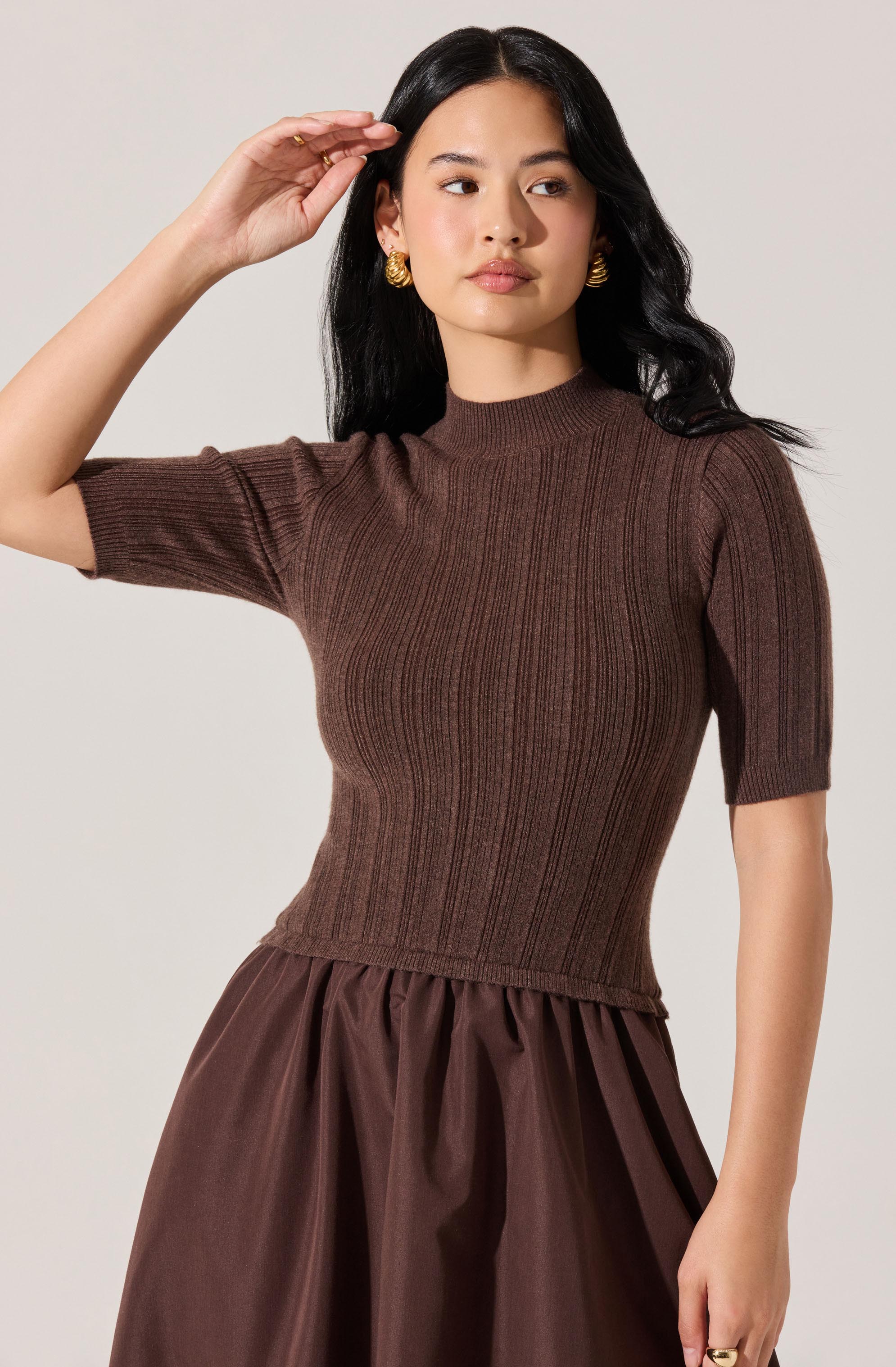 Lbruh Caerlion Contrast Knit Midi Dress