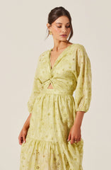 Lbruh Jesalyn Floral Eyelet Maxi Dress