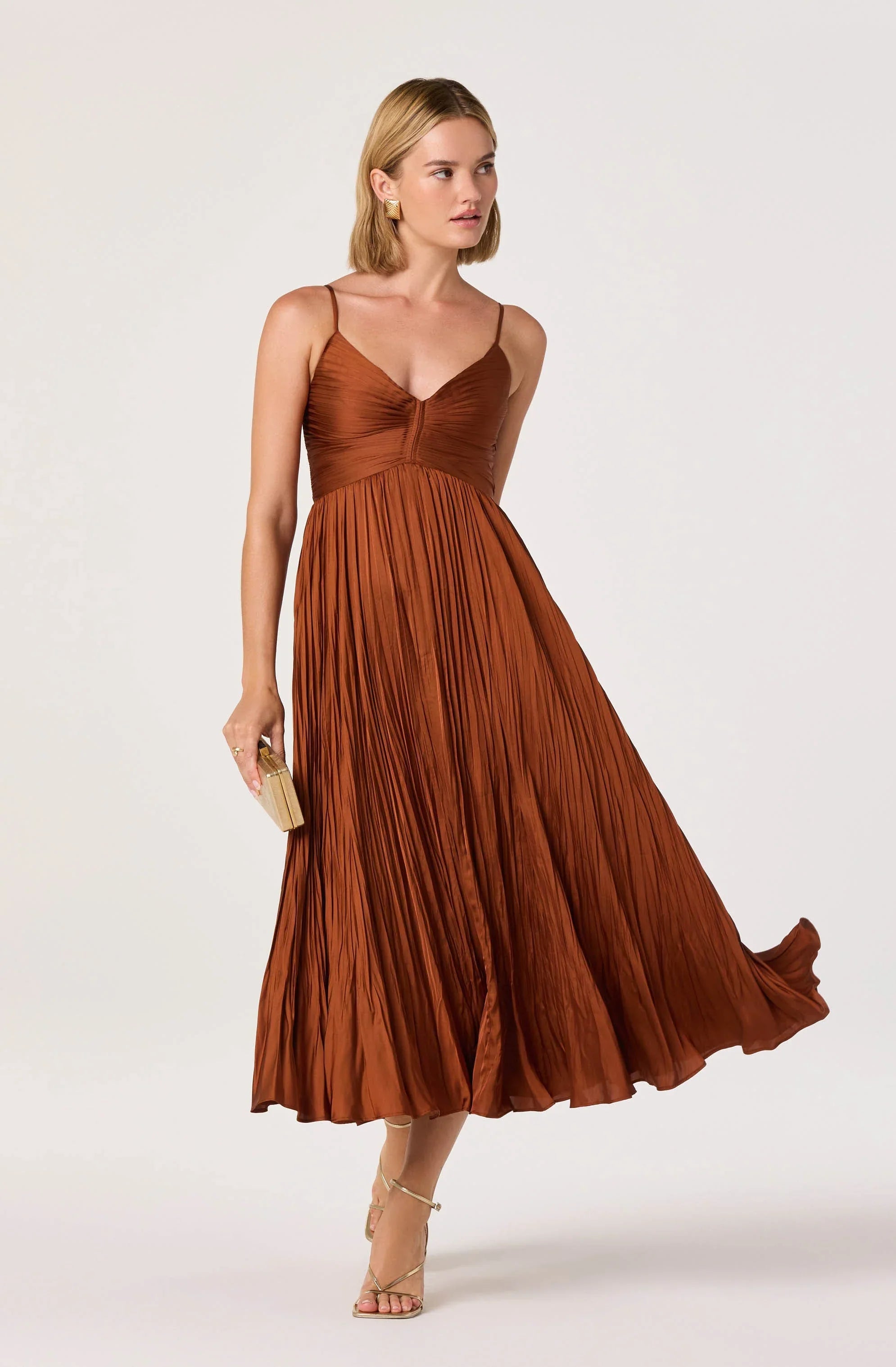 Inixyf Maeve Pleated Midi Dress