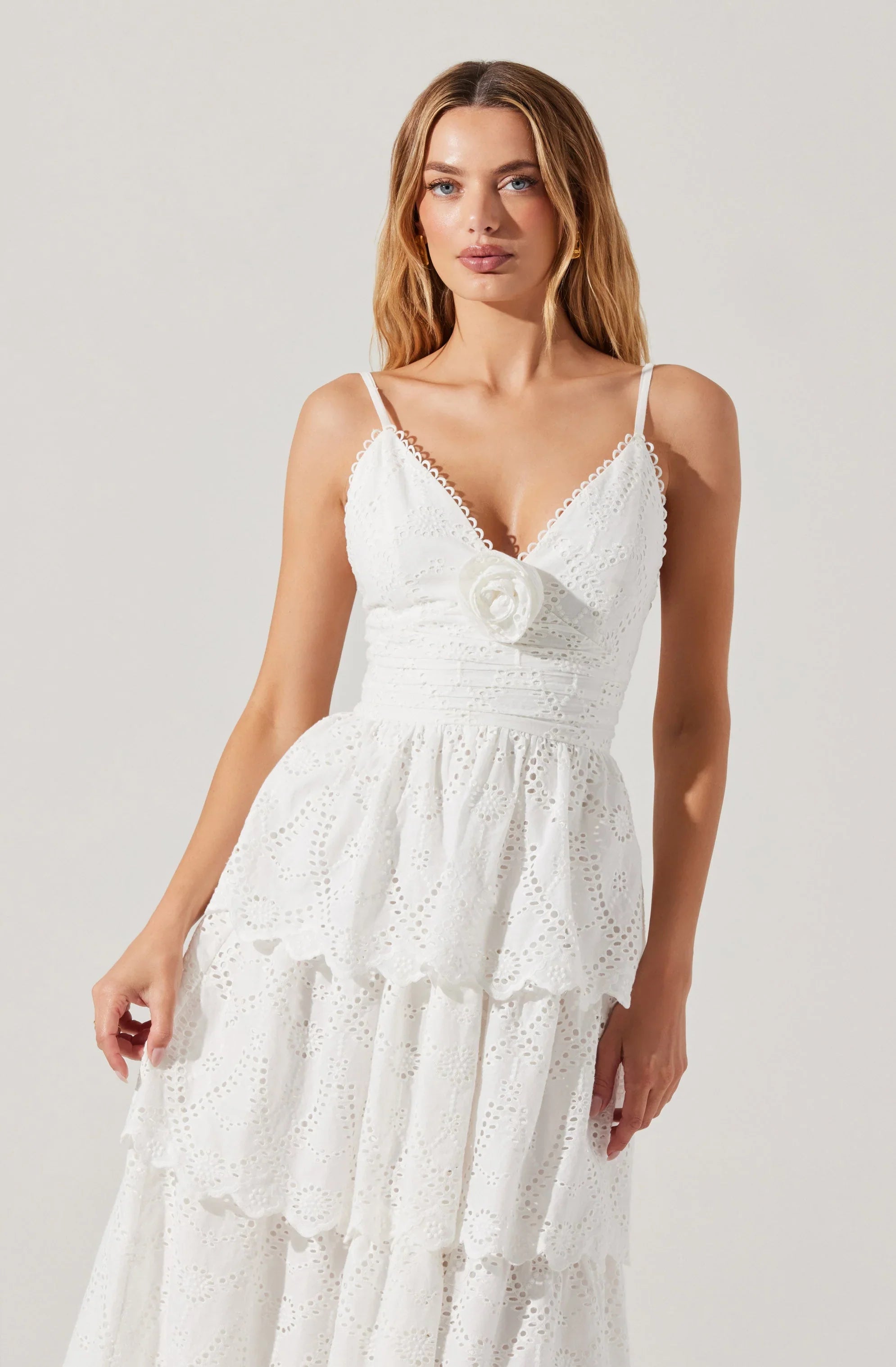 Lbruh Faeryn Eyelet Tiered Maxi Dress