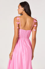 Inixyf Halcyon 3D Flower Appliqué Midi Dress