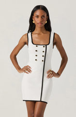 Lbruh Contrast Trim Knit Mini Dress