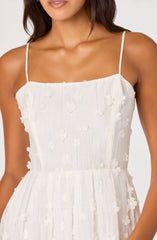 Inixyf Avani 3D Floral Applique Midi Dress