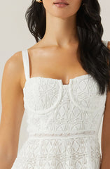 Lbruh Tenna Floral Lace Bustier Midi Dress
