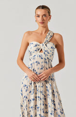 Lbruh Rasya Pleated Floral Maxi Dress