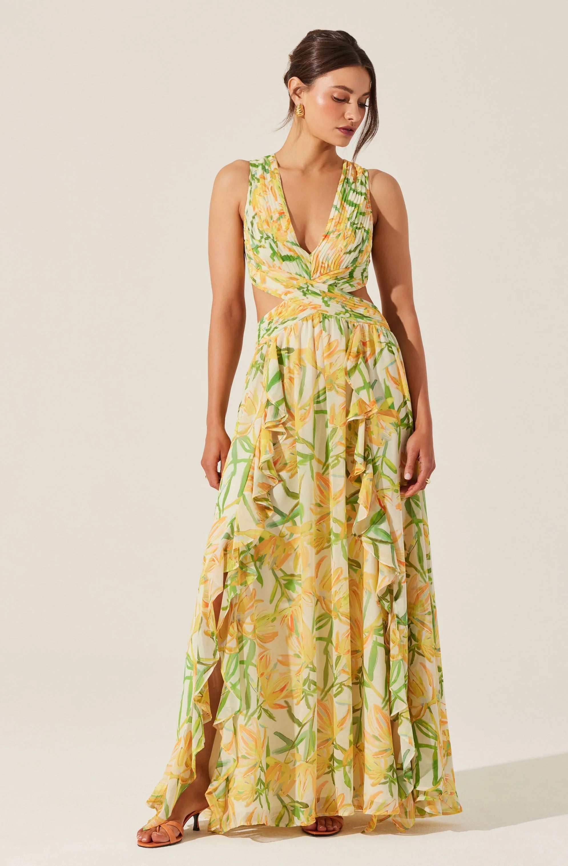 Lbruh Noya Floral Cutout Maxi Dress