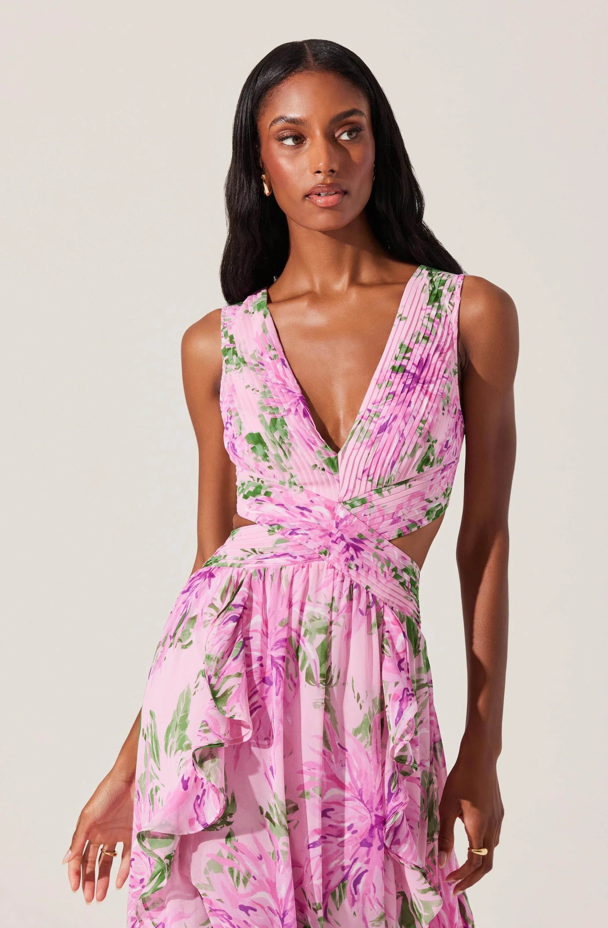 Lbruh Noya Floral Cutout Maxi Dress