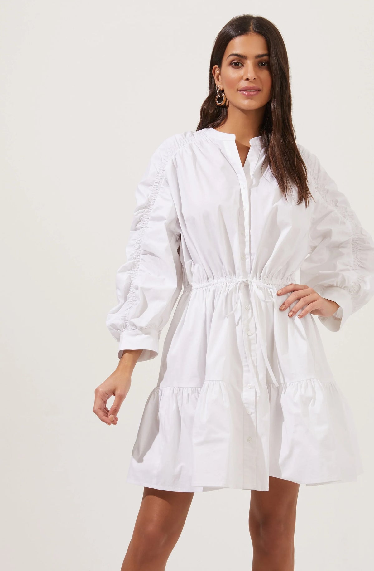Lbruh Ruched Long Sleeve Dress