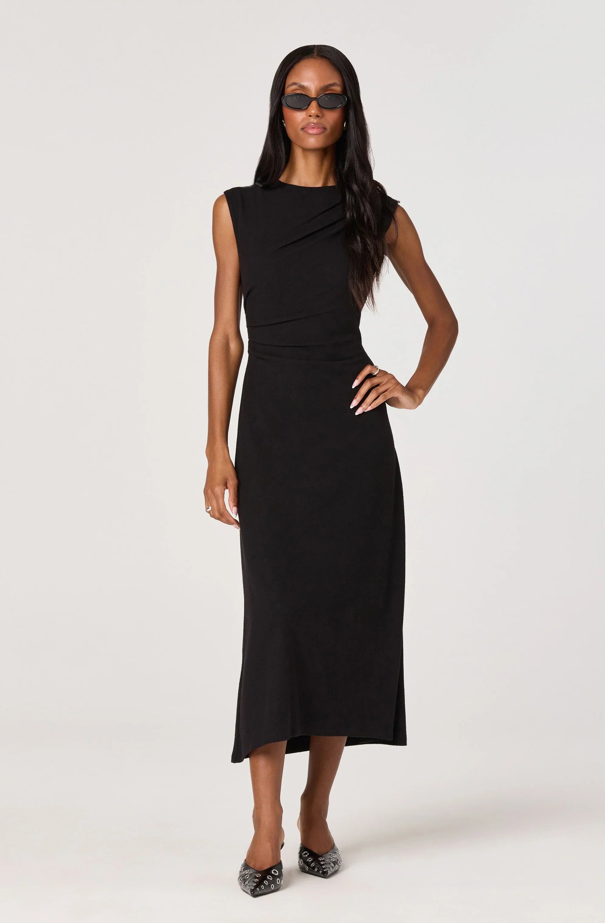 Lbruh Draped Midi Dress