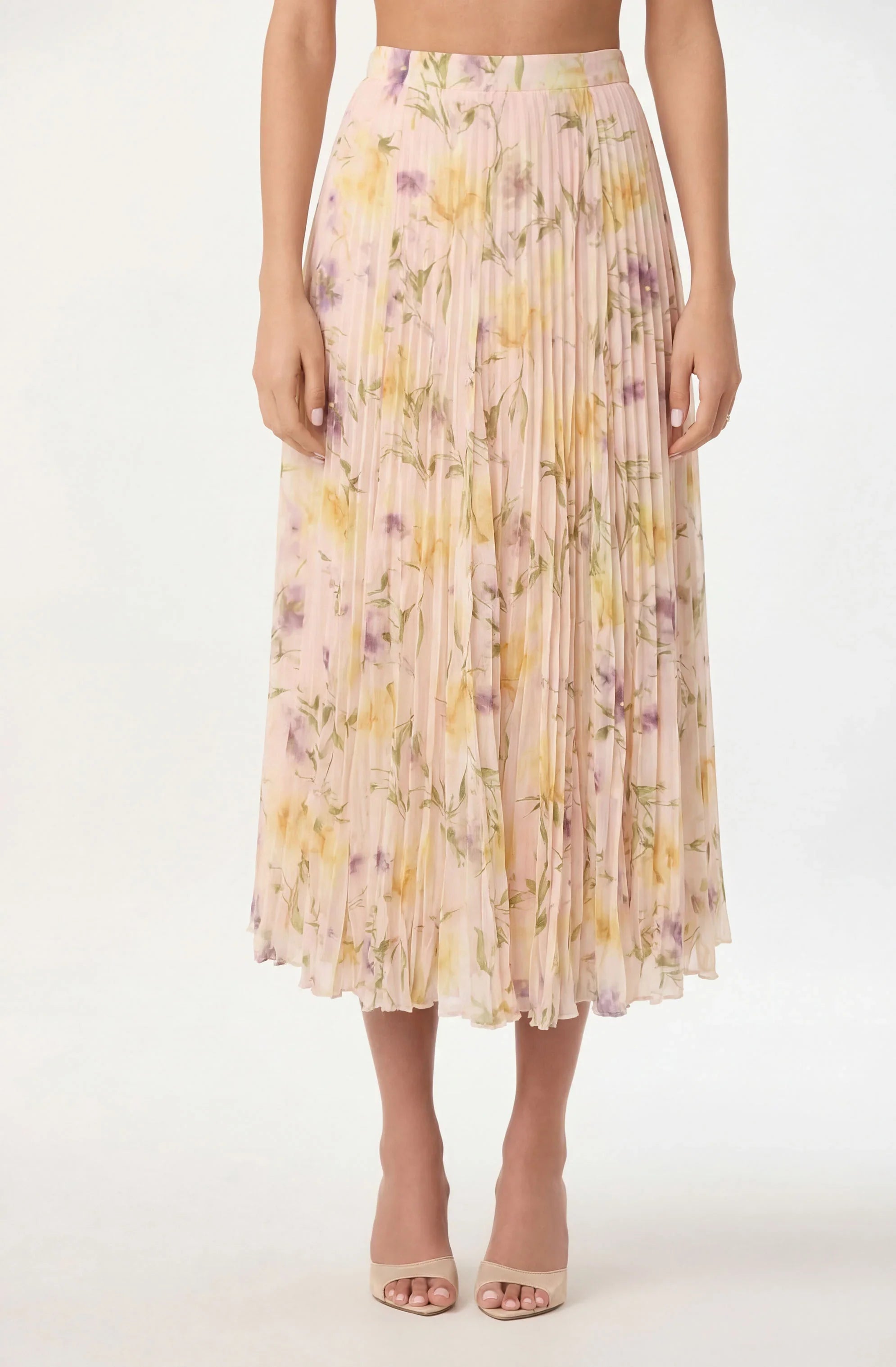 Inixyf Fiori Pleated Maxi Skirt