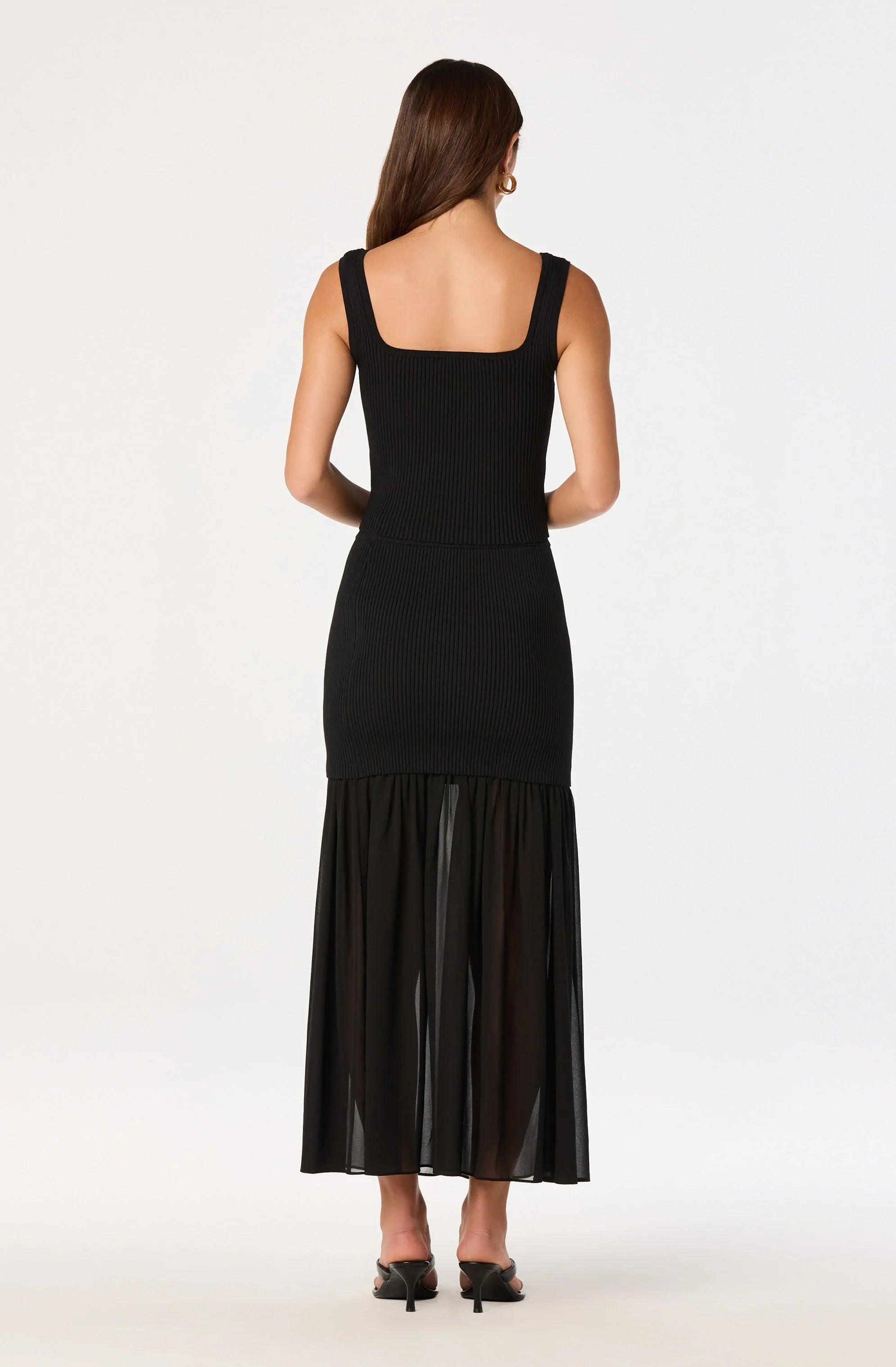 Inixyf Halie Mixed Media Maxi Skirt