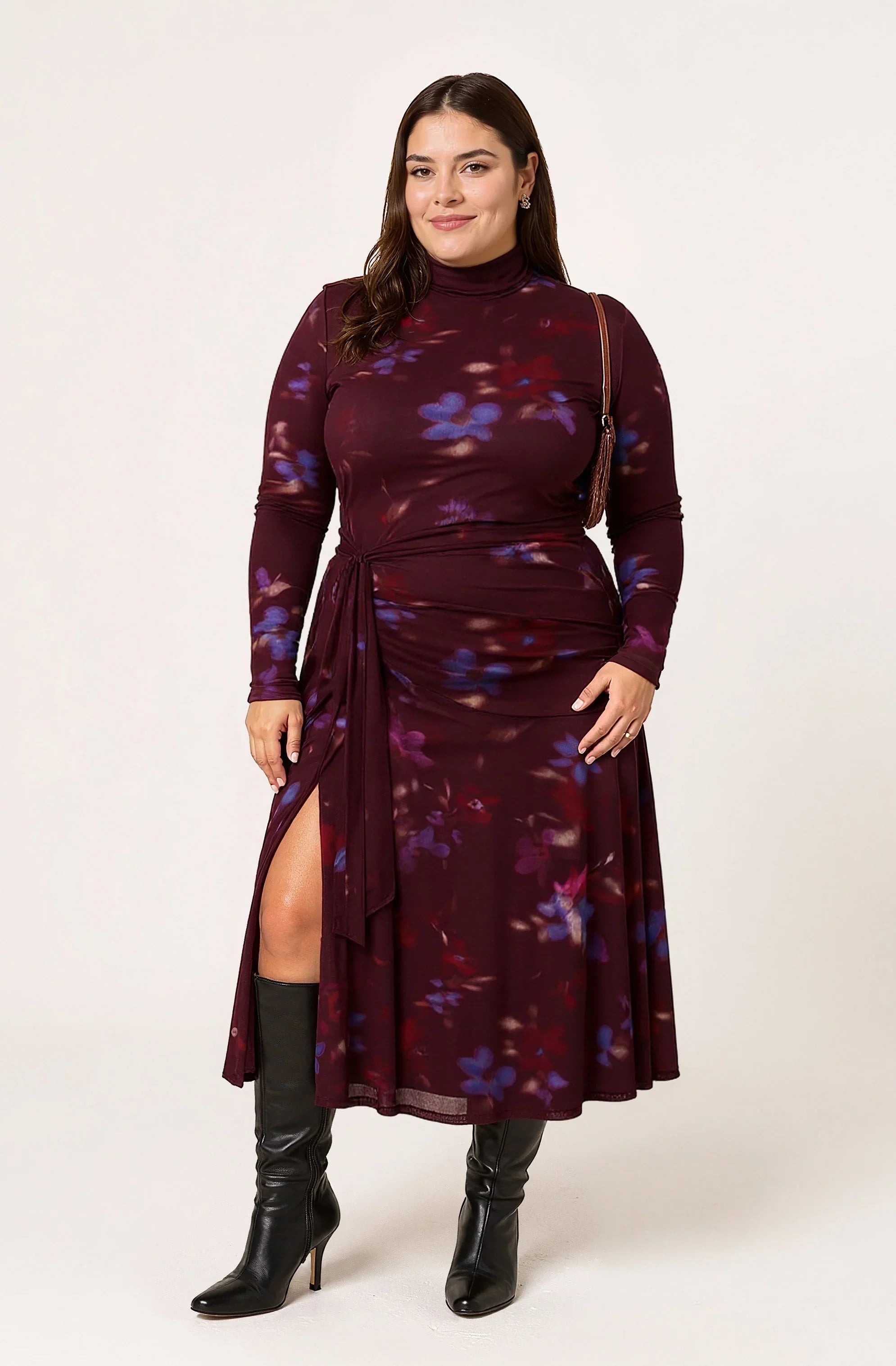 Lbruh Aubriella Floral Mesh Midi Dress