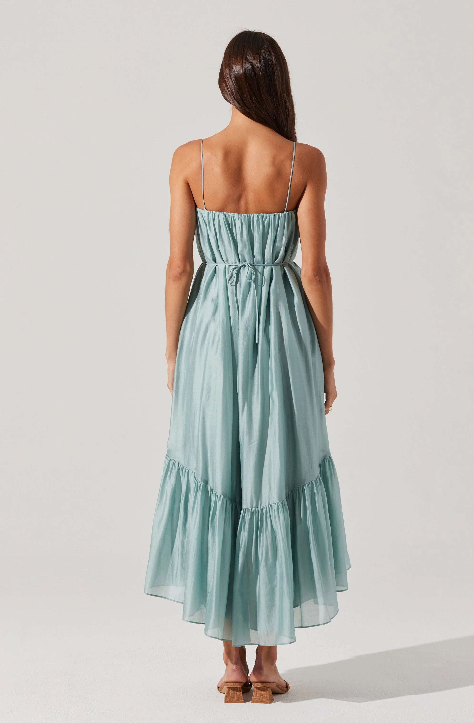 Lbruh Elisha Tiered High-Low Maxi Dress