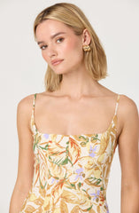 Lbruh Jaleyah Paneled Flare Floral Midi Dress