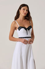 Lbruh Contrast Lace Bustier Midi Dress