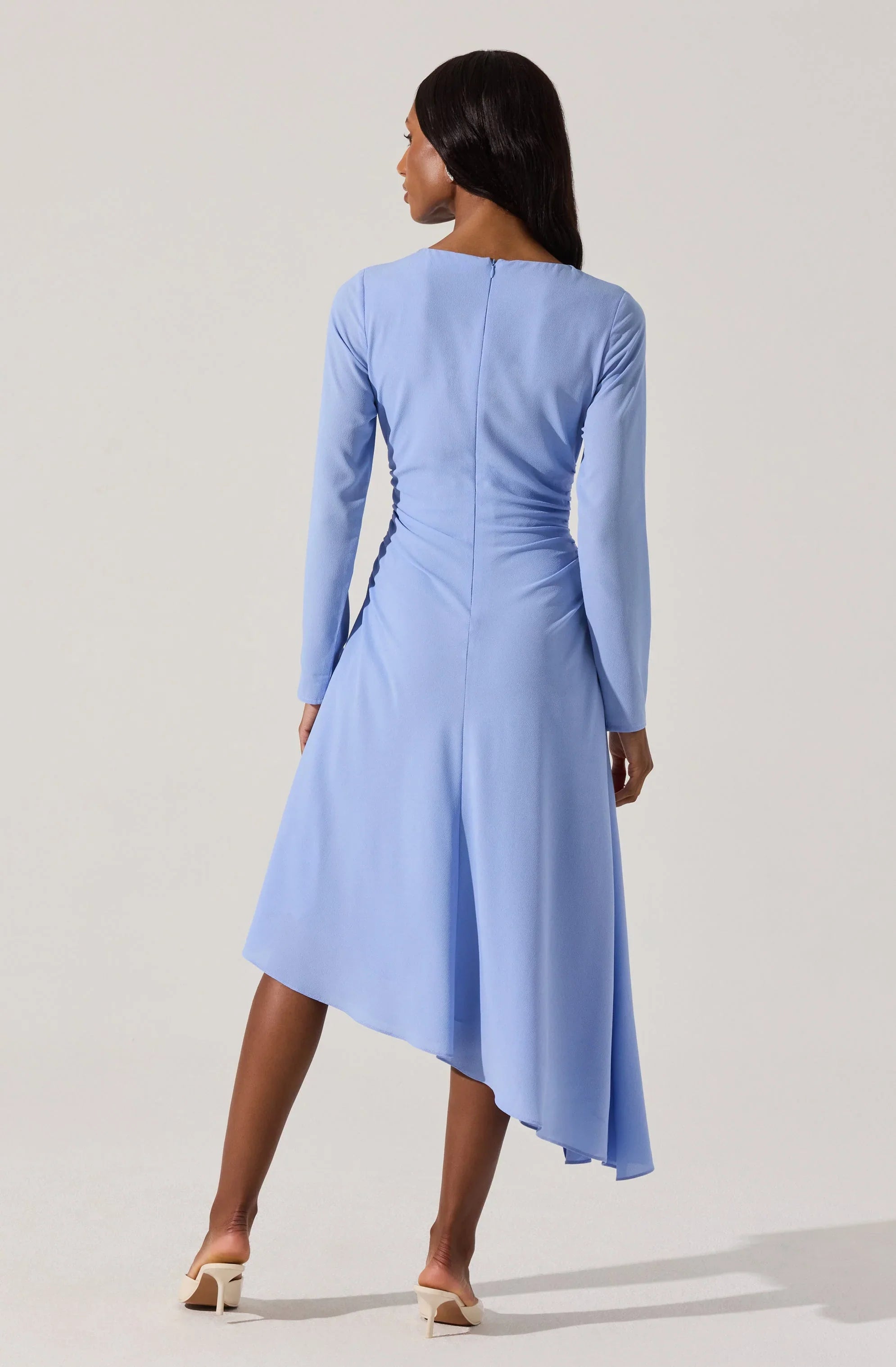 Lbruh Long Sleeve Asymmetrical Hem Dress