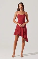 Lbruh Chelsie Asymmetrical Slip Mini Dress
