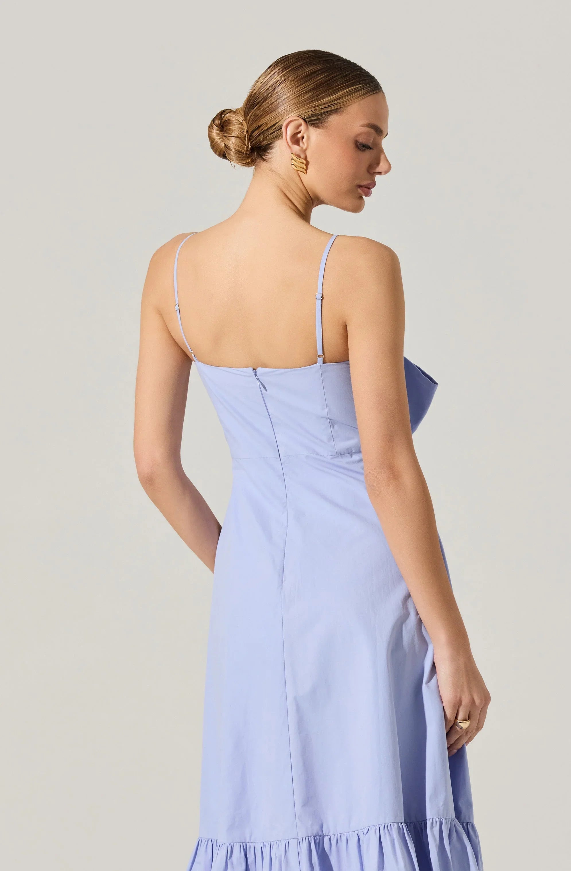 Lbruh Asymmetrical Bow Midi Dress