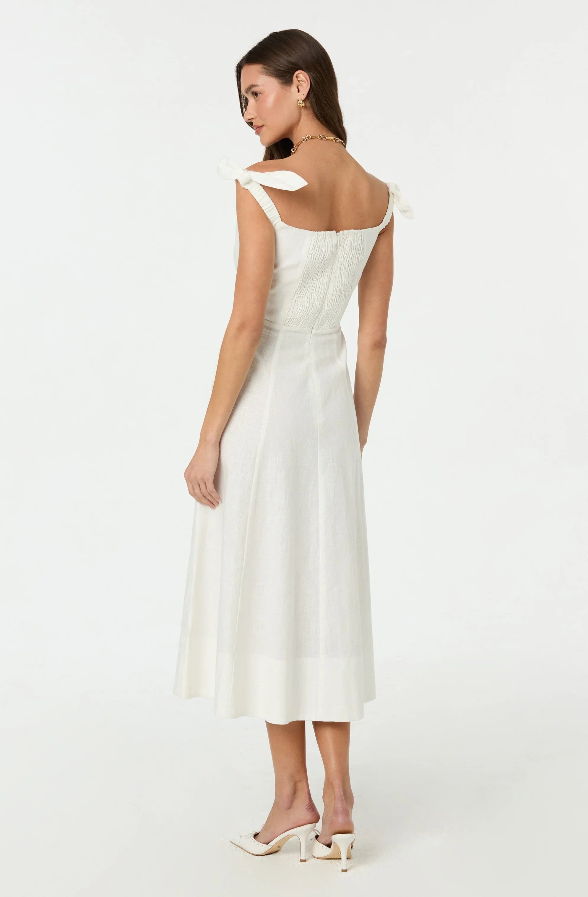 Lbruh Charelin Linen Off Shoulder Dress