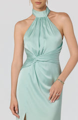 Inixyf Aspen Twist Front Halter Maxi Dress