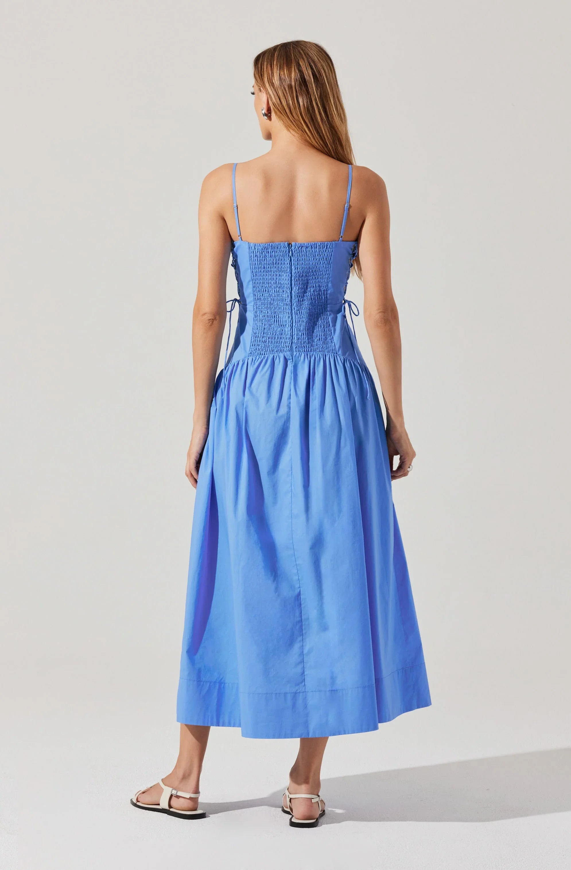 Lbruh Karah Drop Waist Cutout Midi Dress