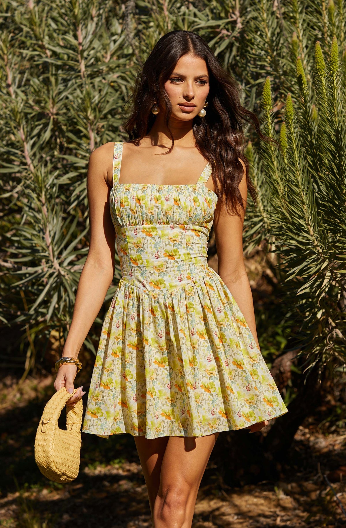 Lbruh Floral Milkmaid Mini Dress