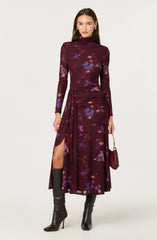 Lbruh Aubriella Floral Mesh Midi Dress