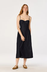 Lbruh Margaux Denim Bustier Midi Dress