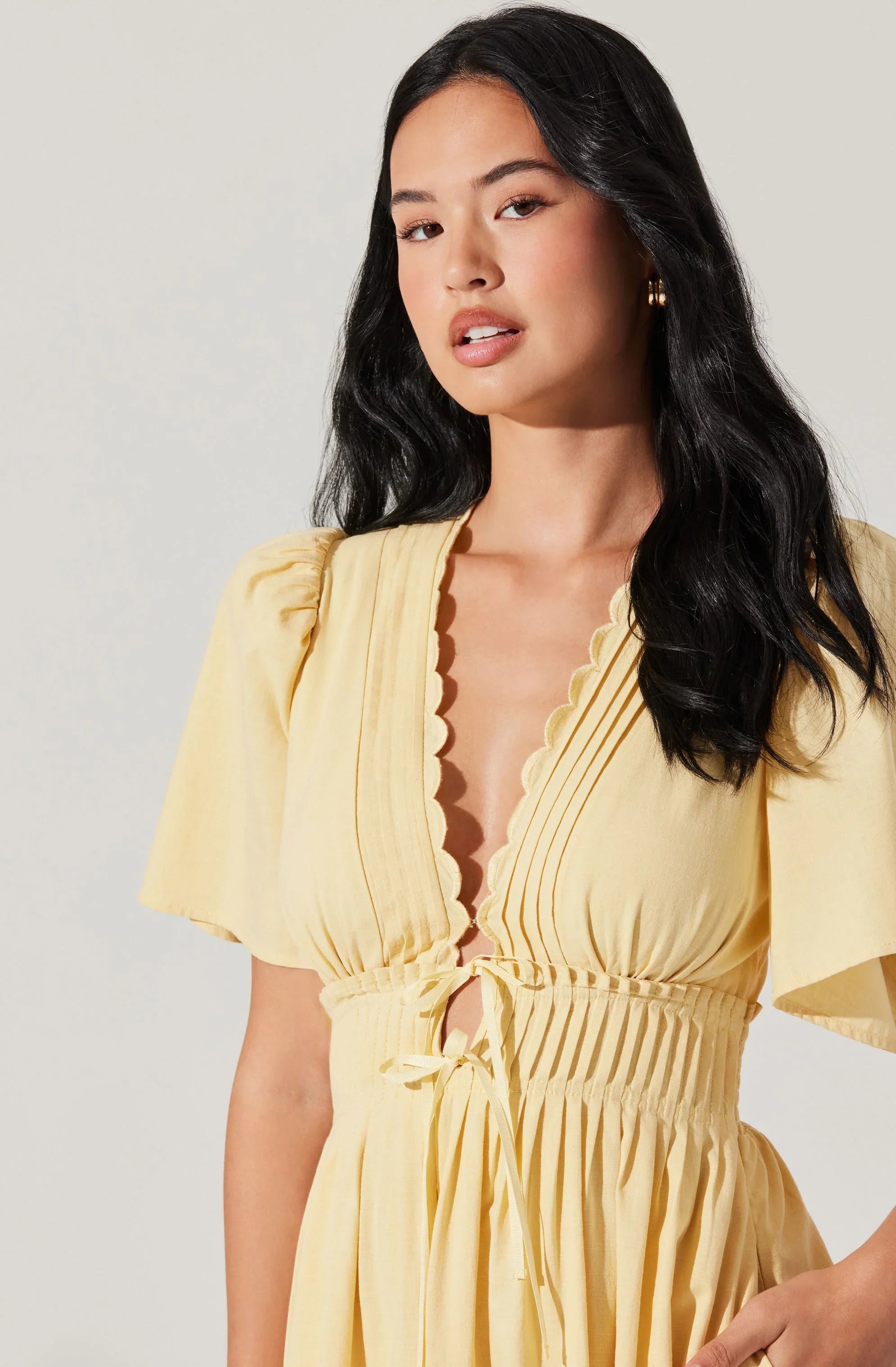 Lbruh Hadleigh Scallop Trim Midi Dress