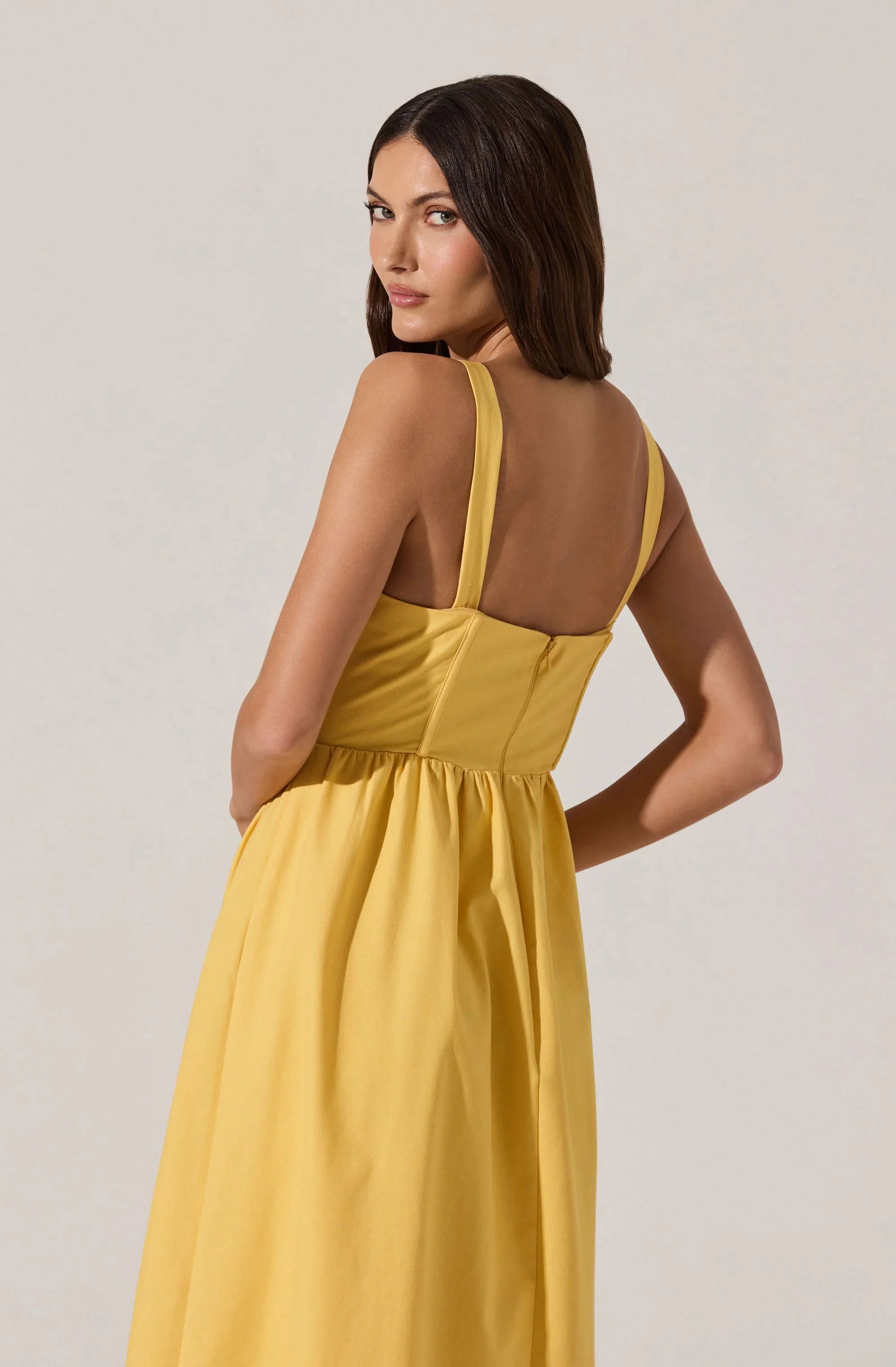 Lbruh Sweetheart Corset Linen Dress