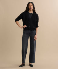 Cropped Cashmere Cocoon Cardigan