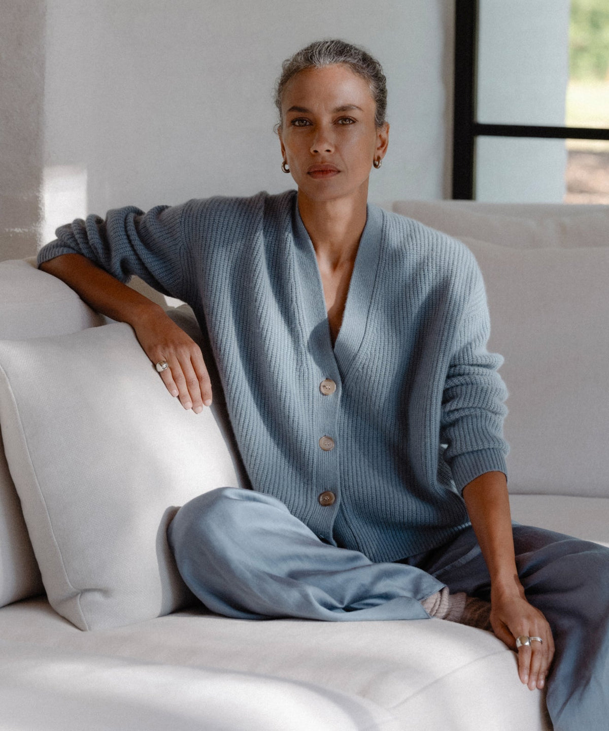 Cropped Cashmere Cocoon Cardigan