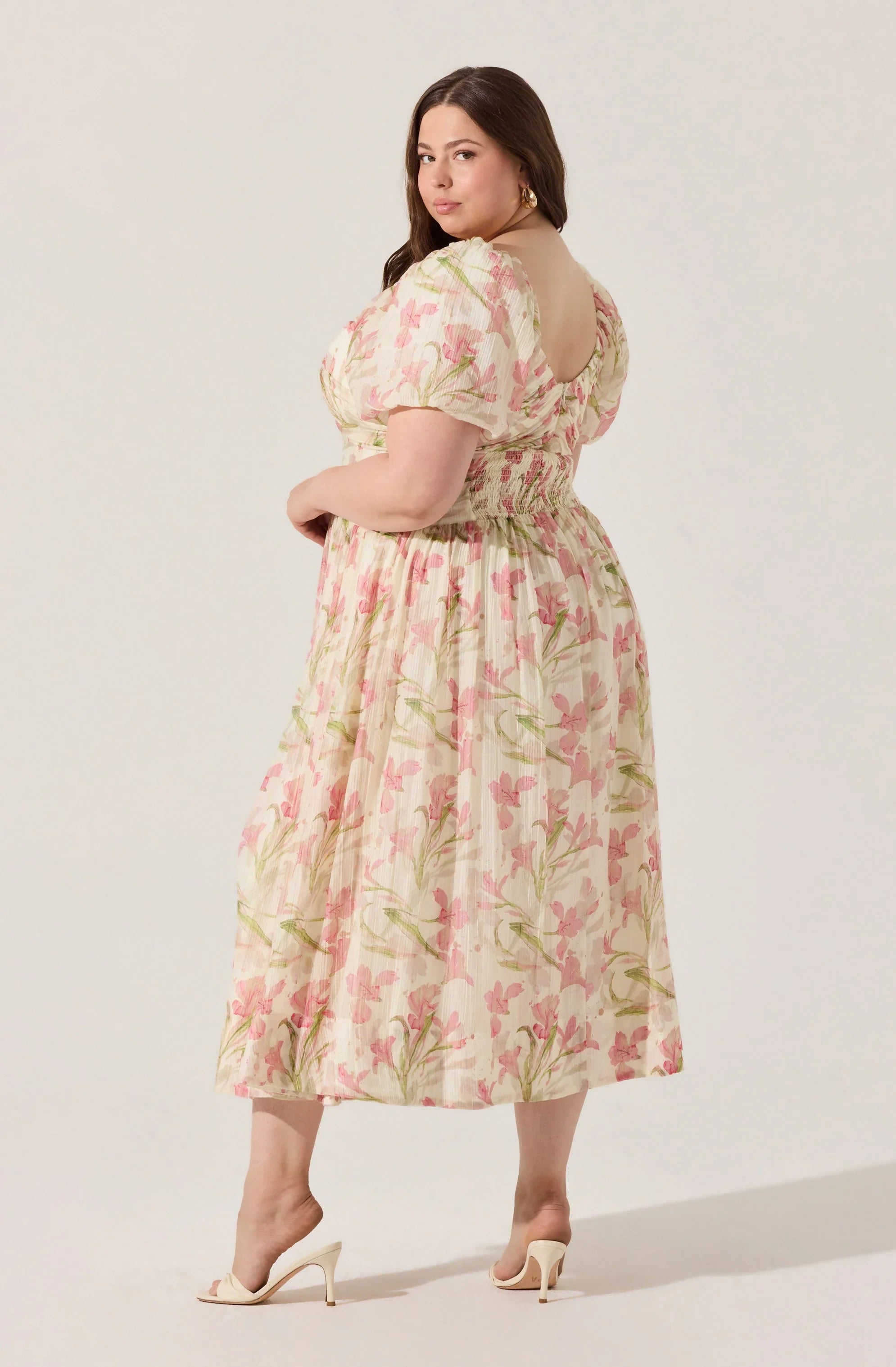 Lbruh Sasilia Floral Puff Sleeve Dress