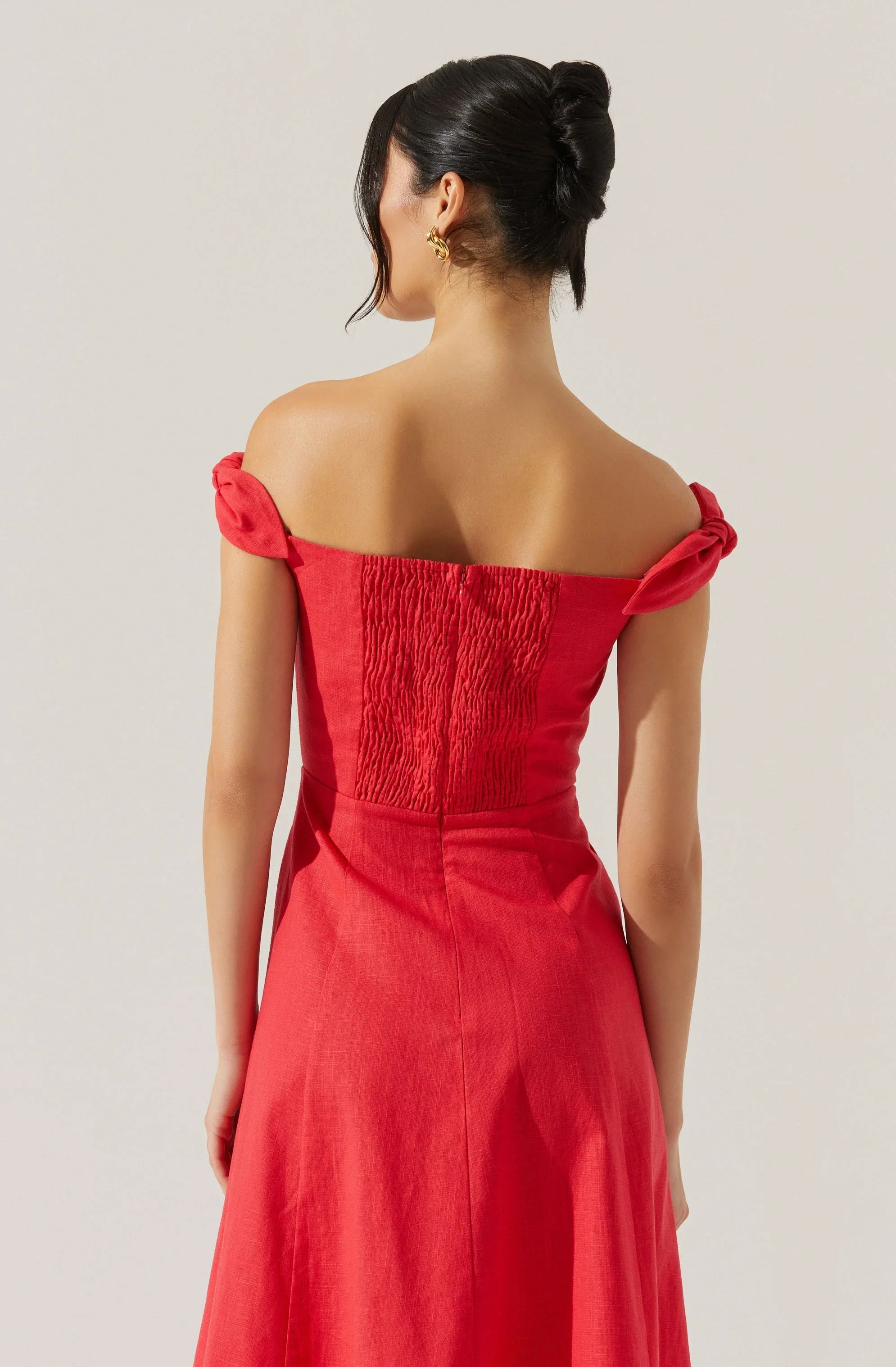 Lbruh Charelin Linen Off Shoulder Dress