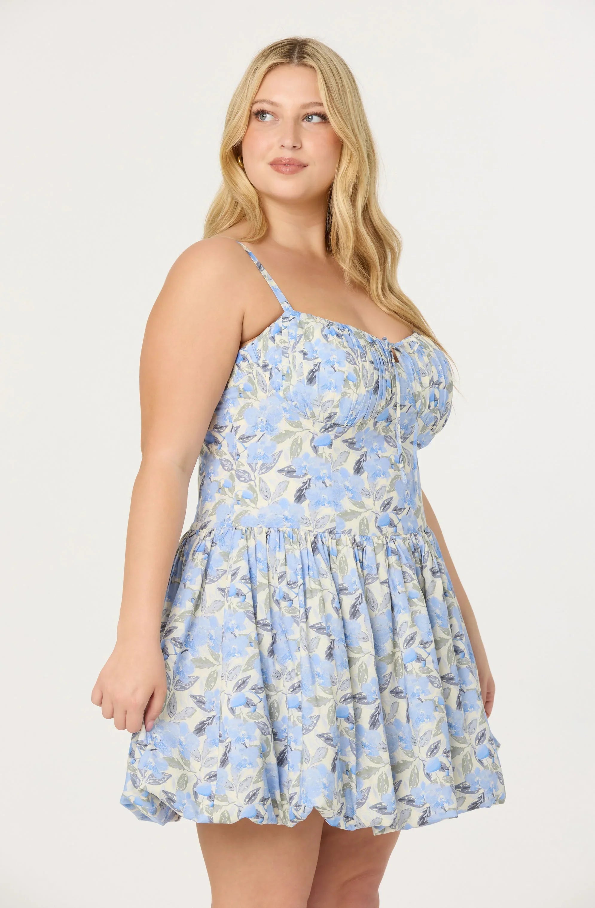 Lbruh Larissa Floral Bubble Mini Dress