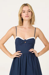 Lbruh Contrast Sweetheart Midi Dress