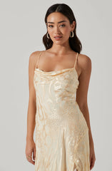 Lbruh Gaia Burnout Floral Midi Dress