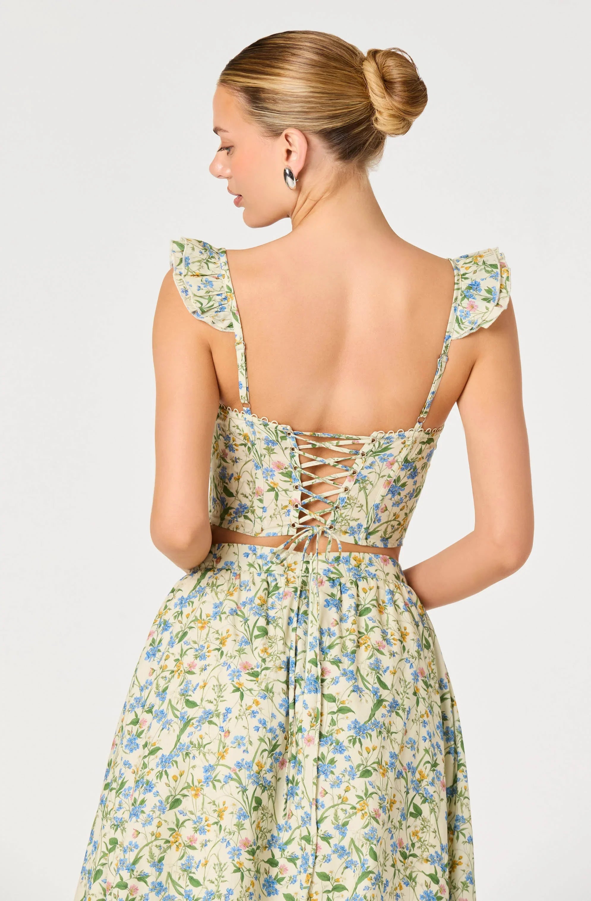 Inixyf Wedelia Eyelet Corset Crop Top