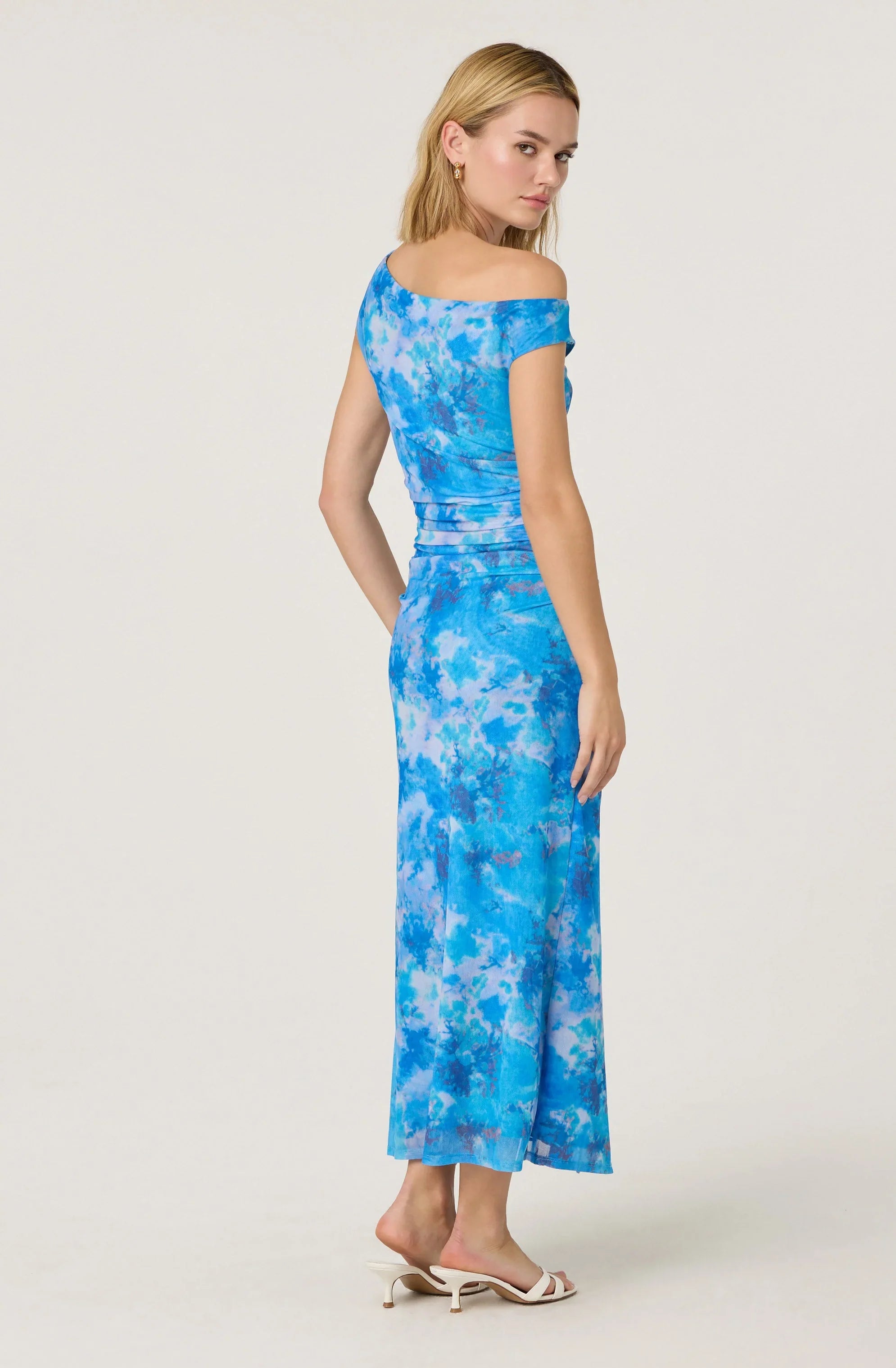 Lbruh Off Shoulder Ruffle Midi Dress