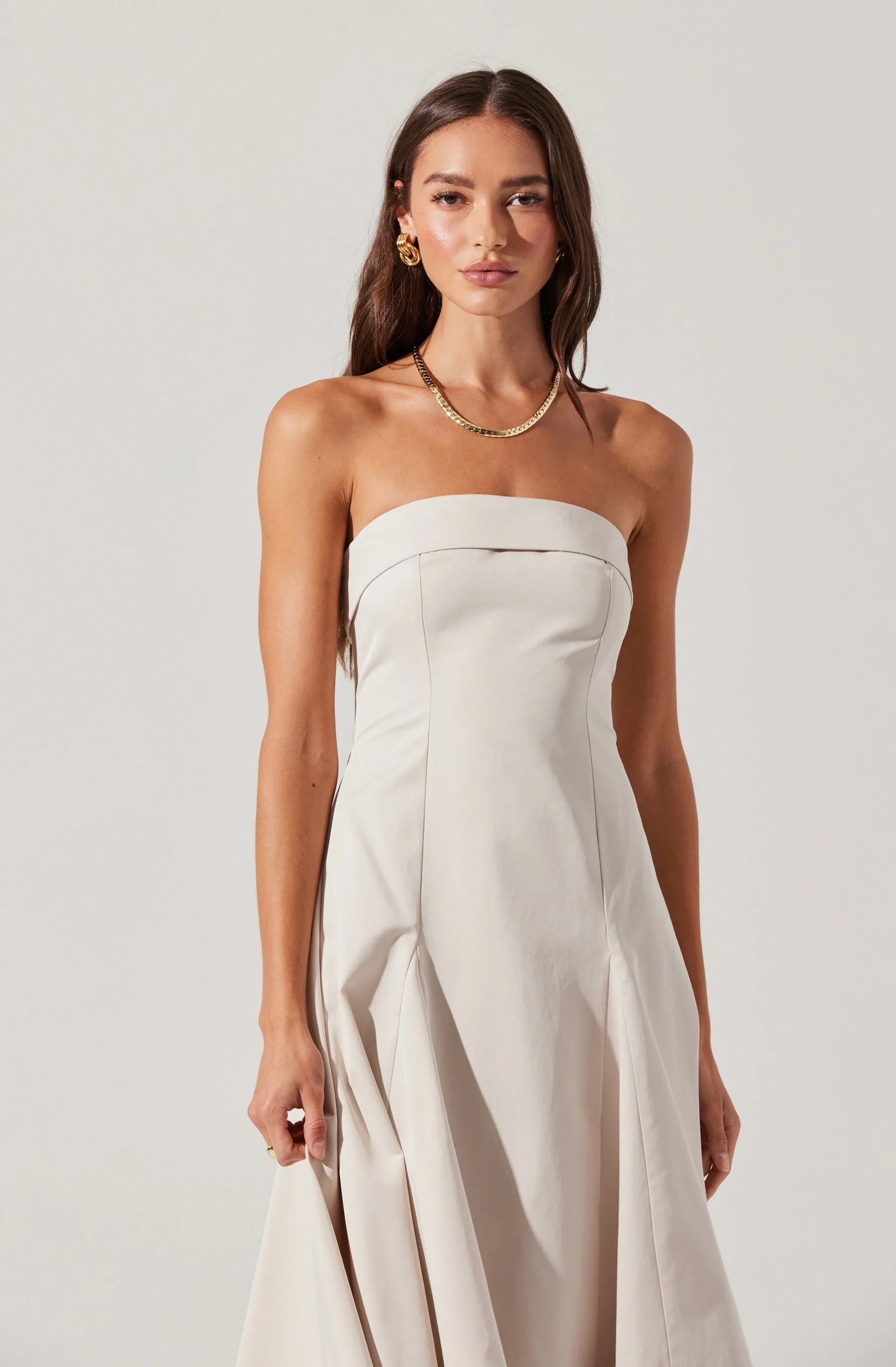 Lbruh Ayeri Strapless Midi Dress