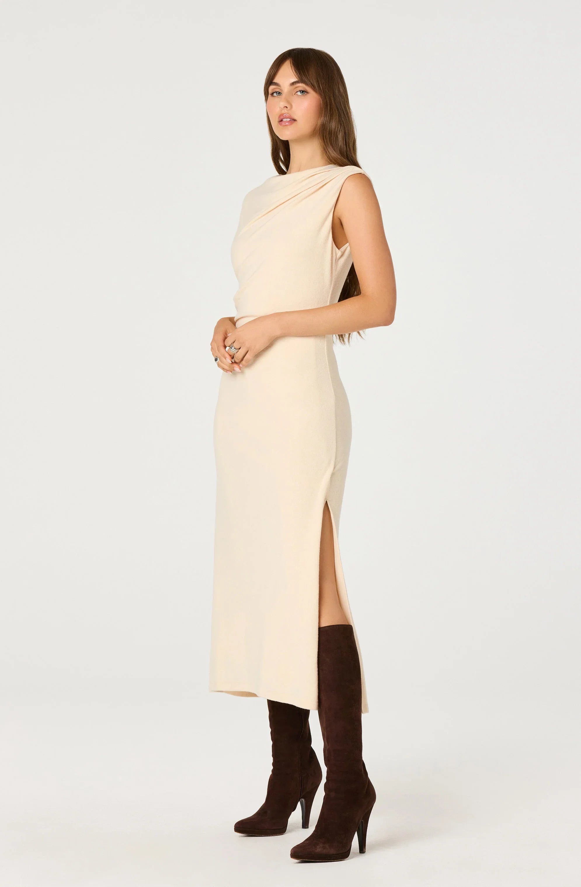 Lbruh Draped Midi Dress