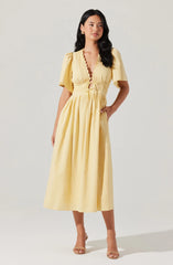 Lbruh Hadleigh Scallop Trim Midi Dress