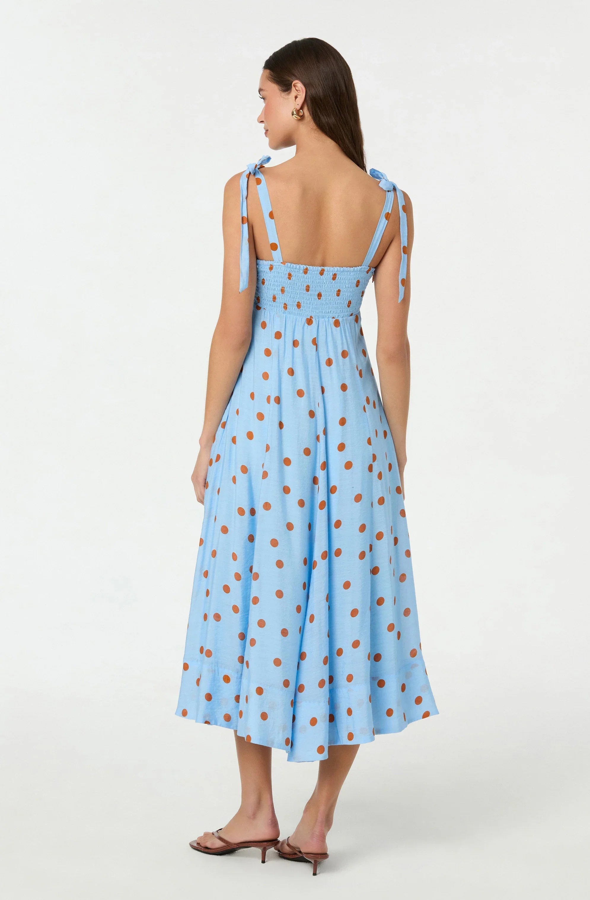 Lbruh Lilliana Polka Dot Midi Dress