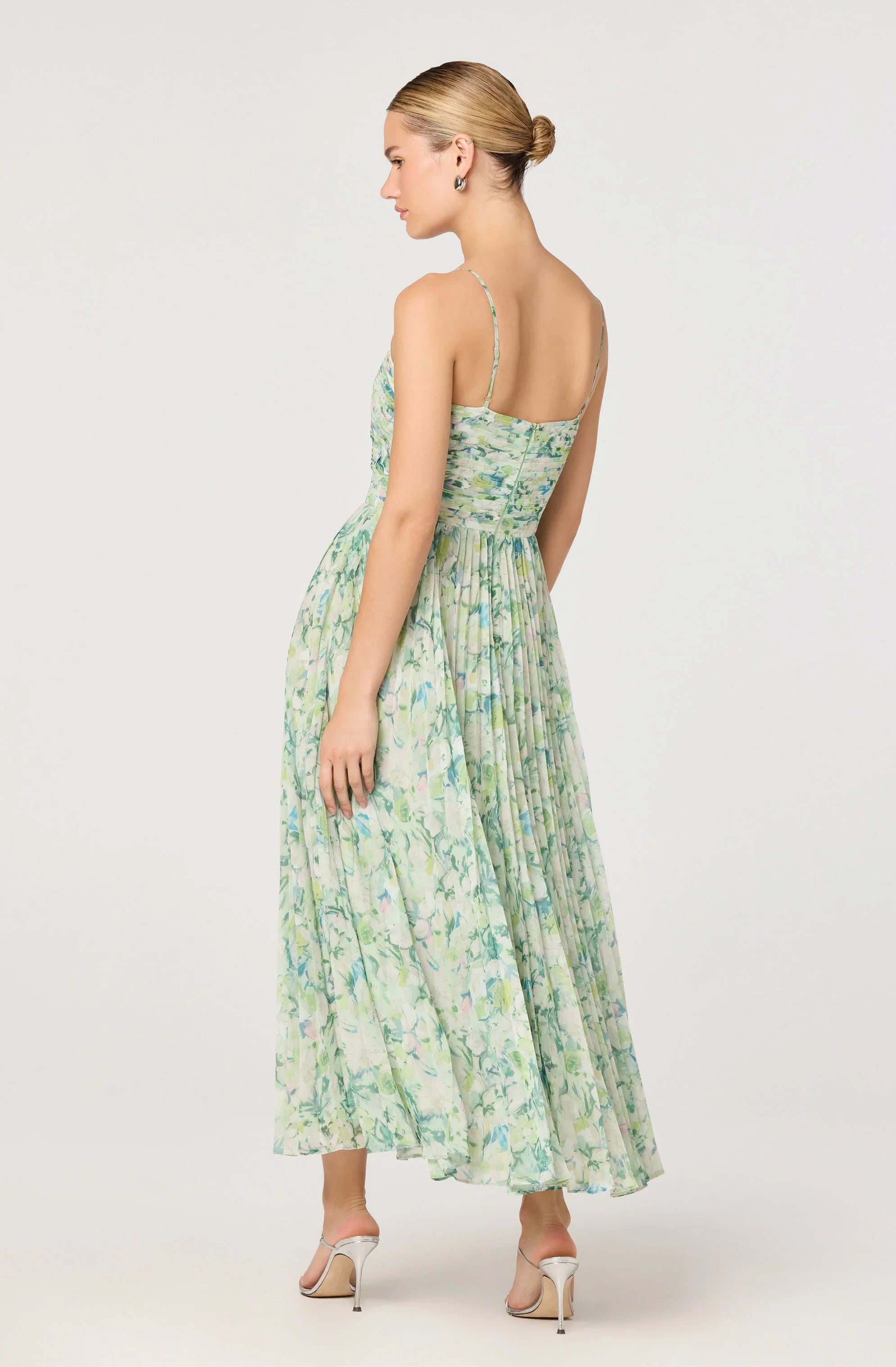 Inixyf Bayley Floral Pleated Maxi Dress