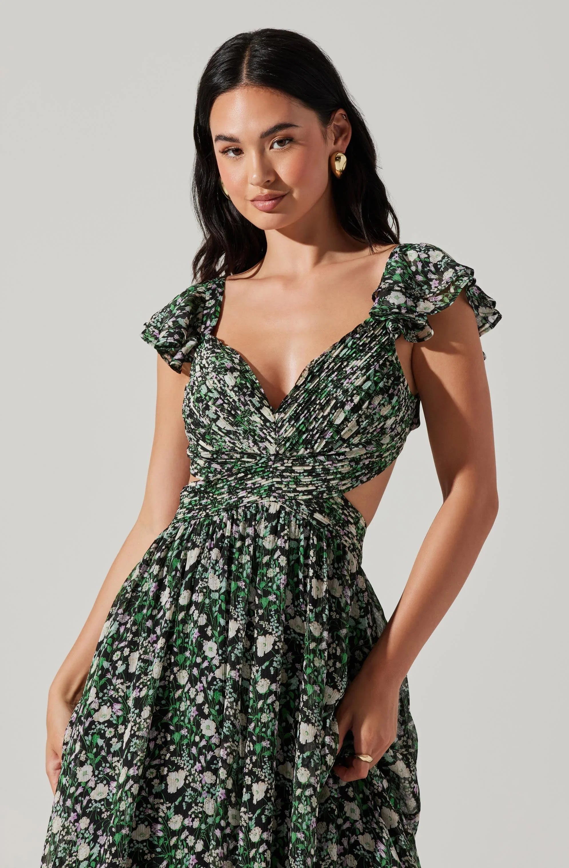 Lbruh Primrose Floral Strappy Back Maxi Dress