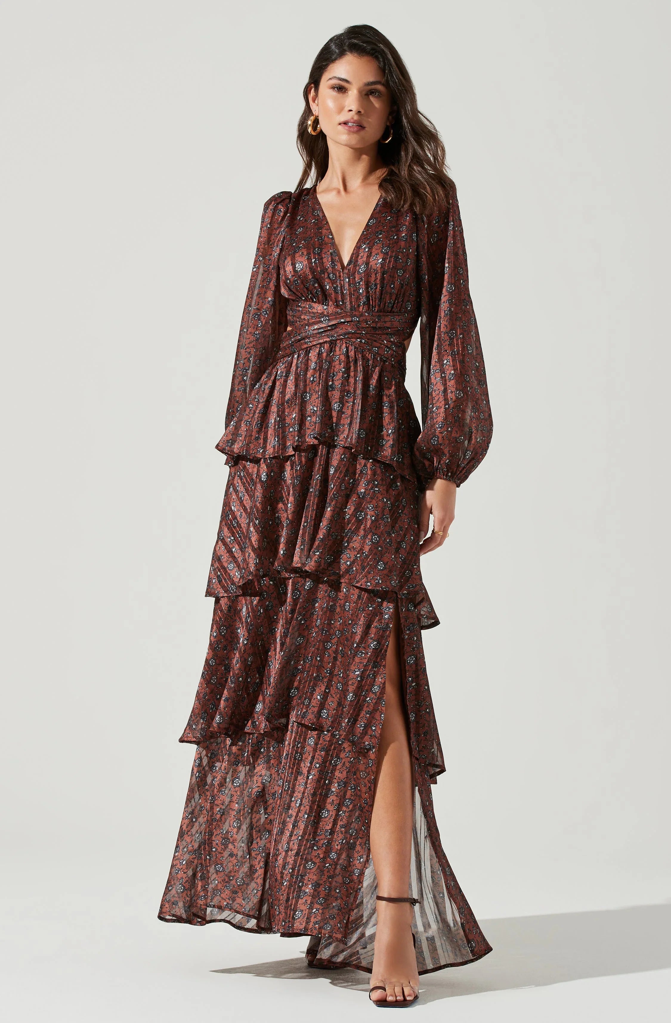 Lbruh Anora Floral Tiered Maxi Dress