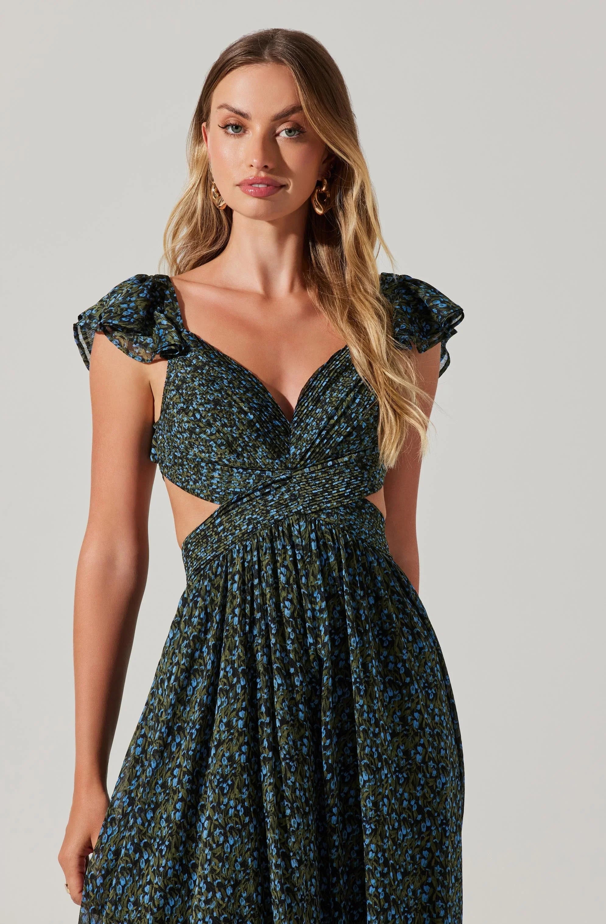 Lbruh Primrose Floral Strappy Back Maxi Dress